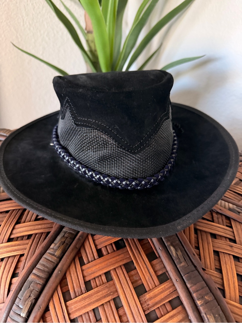 SIROCCO SZ M American Hat Maker Suede leather mesh sun Cowboy Hat western ranch